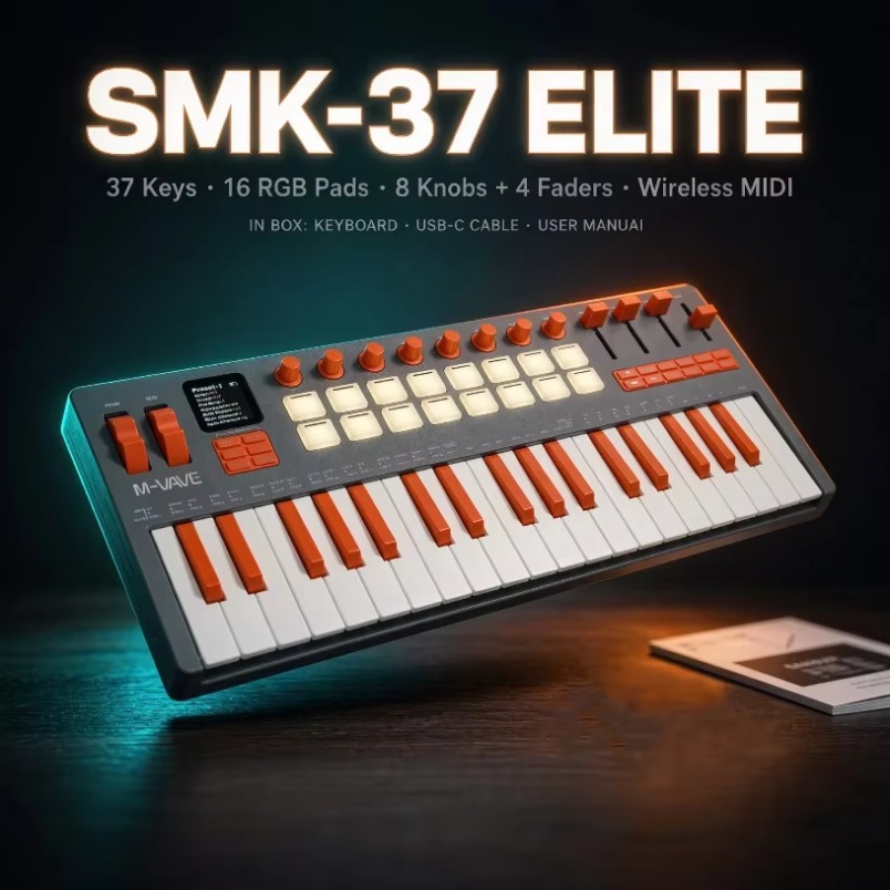 M-VAVE SMK-37 Elite MIDI Keybo - огляд і ціна Midi Controller Pad